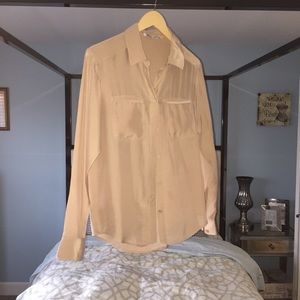 MOVING SALE! EUC T by Alexander Wang Beige Transparent BlouseXS
